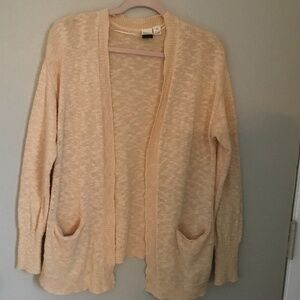 Roxy Beige Cotton Blend Knitted Cardigan